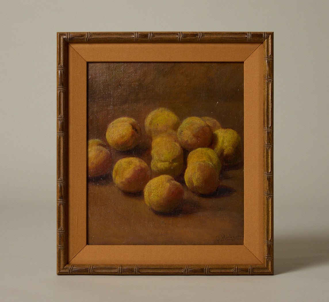 1930S ITALIAN STILL LIFE OF PEACHES