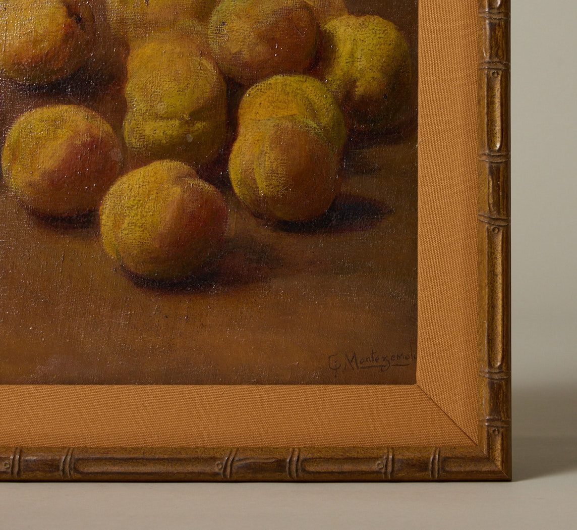 1930S ITALIAN STILL LIFE OF PEACHES