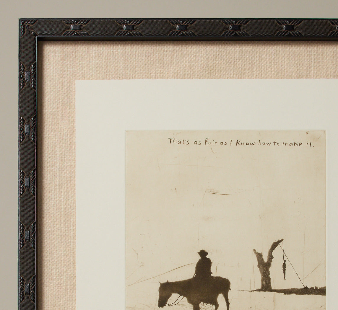 DAVID RATHMAN "THAT'S AS FAIR AS I KNOW" ETCHING
