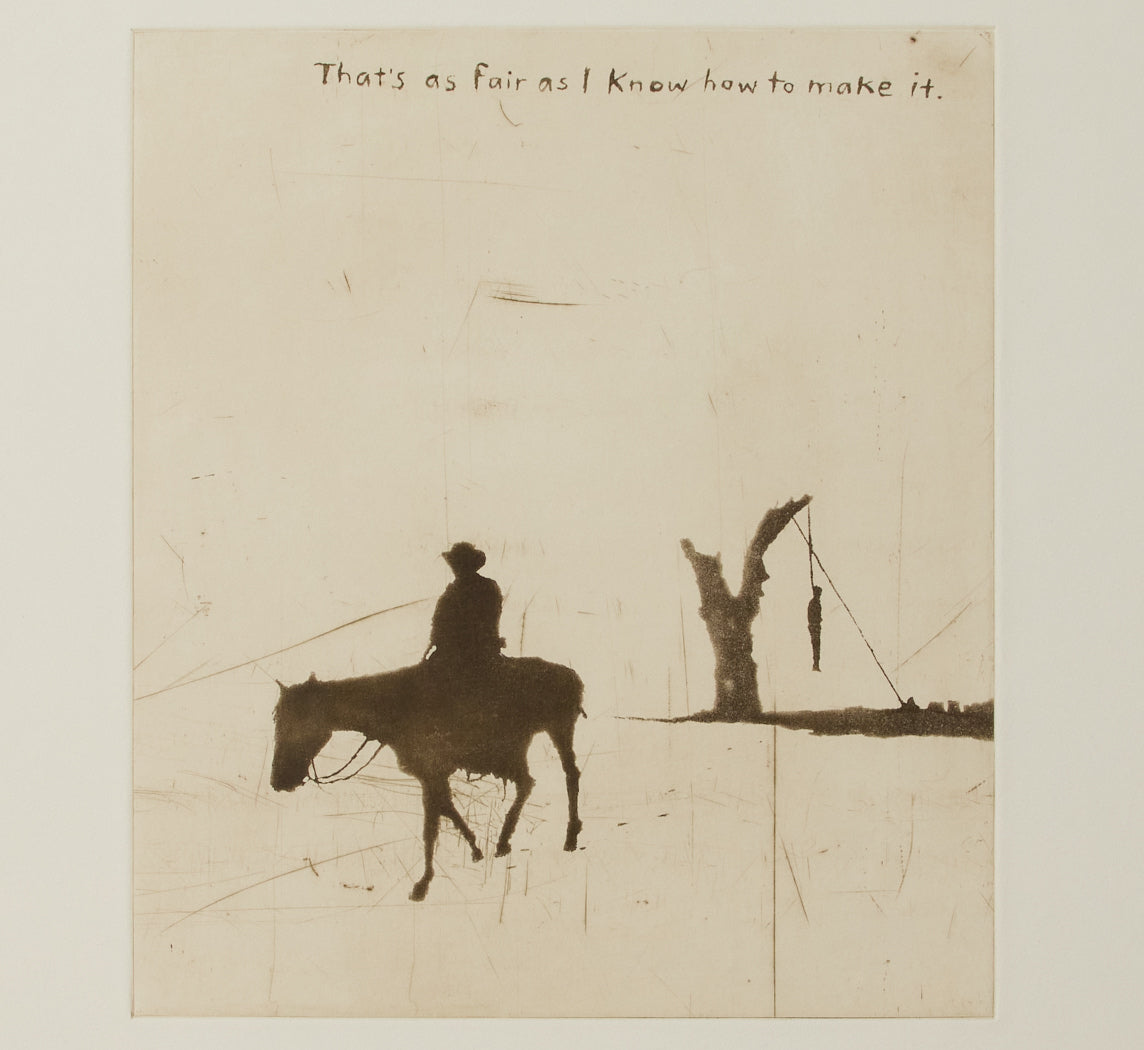 DAVID RATHMAN "THAT'S AS FAIR AS I KNOW" ETCHING