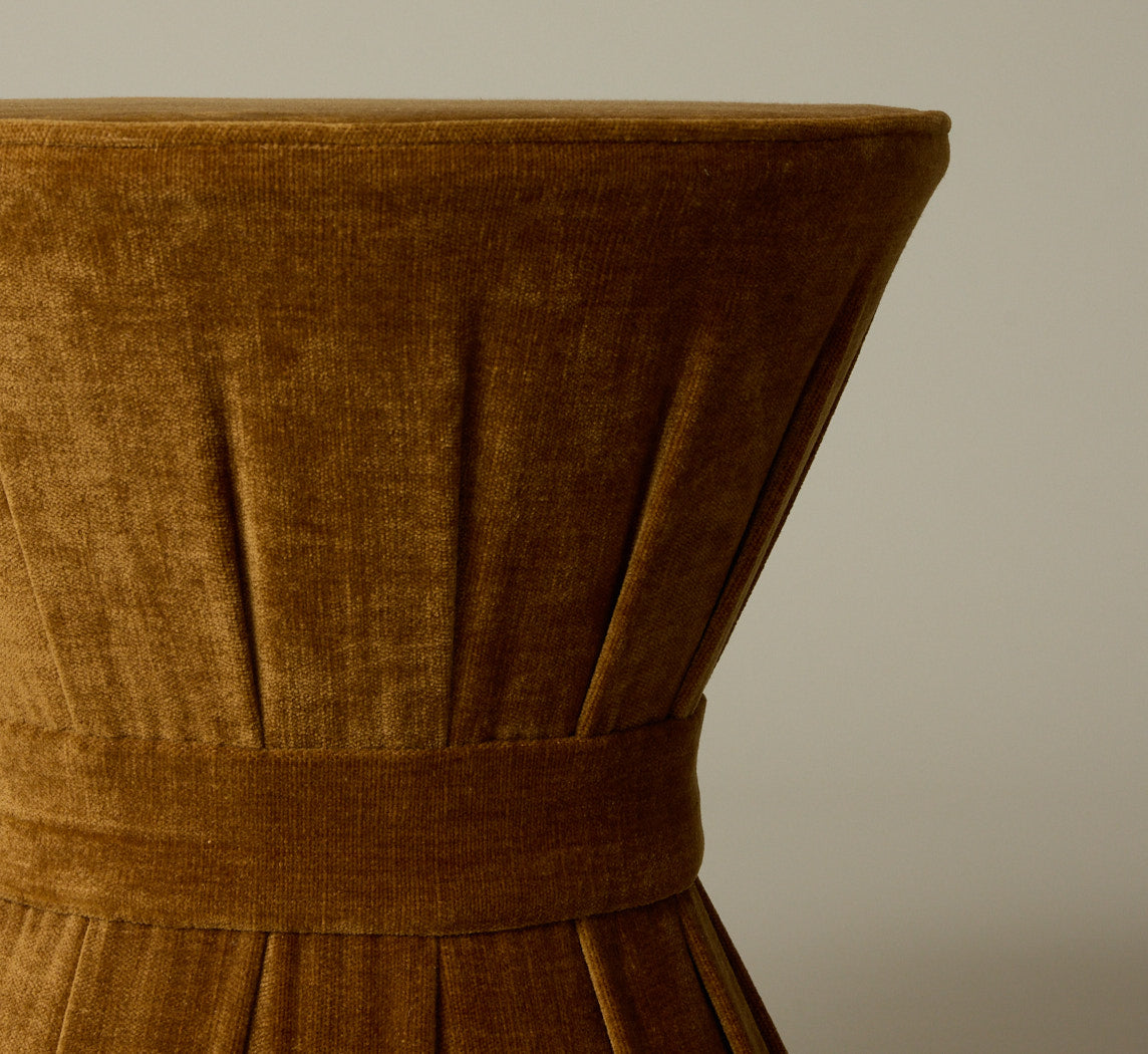 PIERCE & WARD DRUM SIDE TABLE IN HONEY