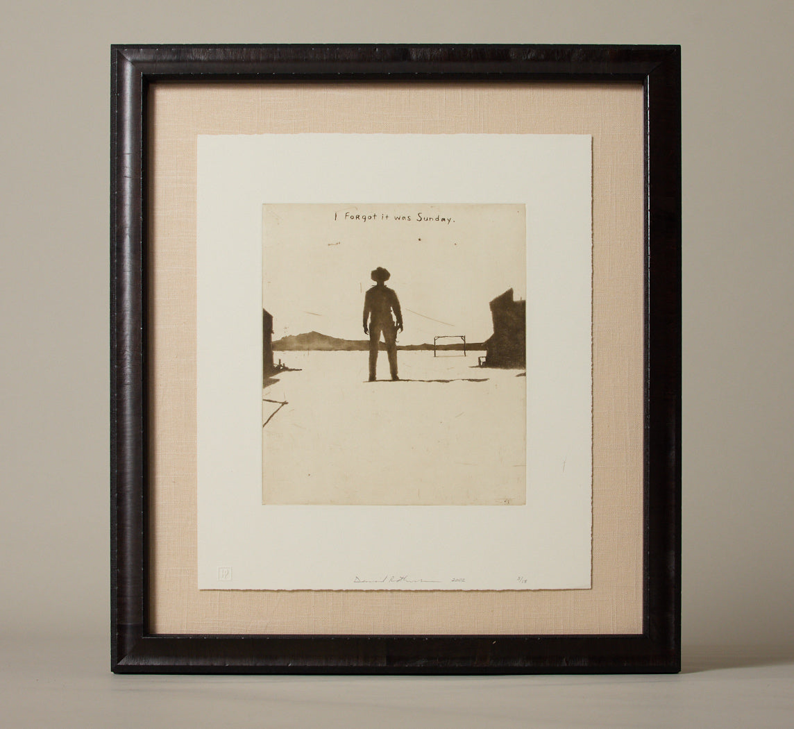 DAVID RATHMAN "I FORGOT IT WAS SUNDAY" ETCHING