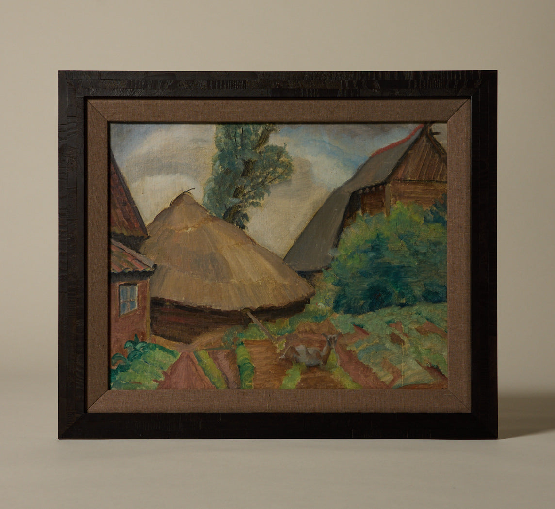 1920S FRENCH MODERNIST FARM SCENE