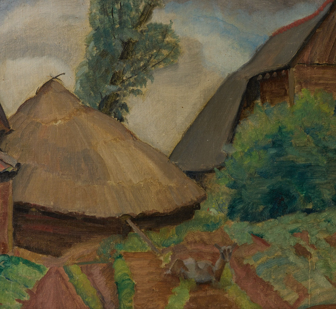 1920S FRENCH MODERNIST FARM SCENE