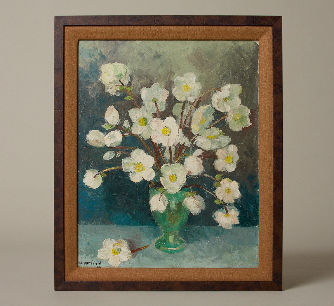 1960 STILL LIFE BOUQUET OF HELLEBORES