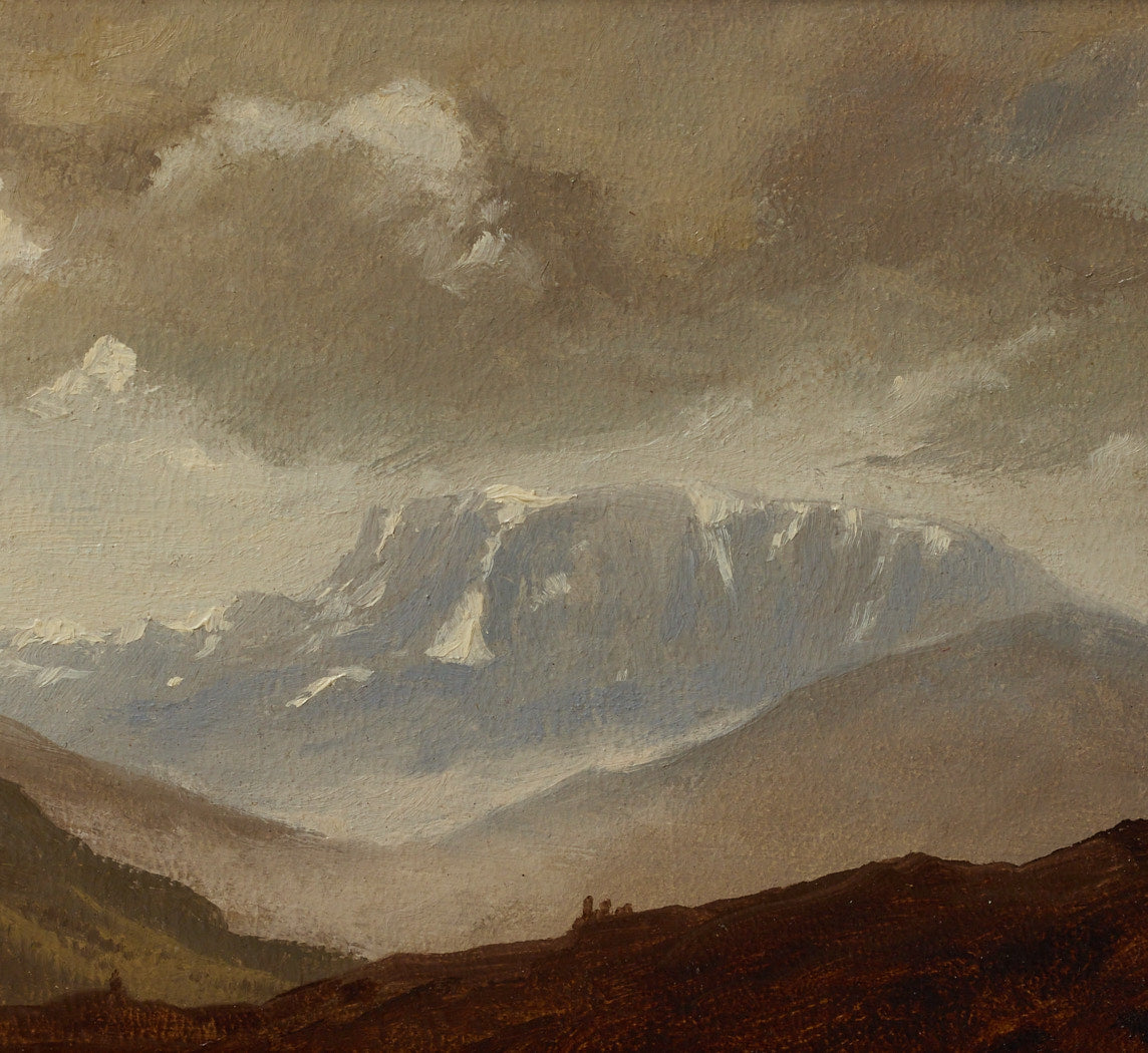 1918 GERMAN MOUNTAIN PANORAMA BY HEINRICH HARDER (1858-1930)