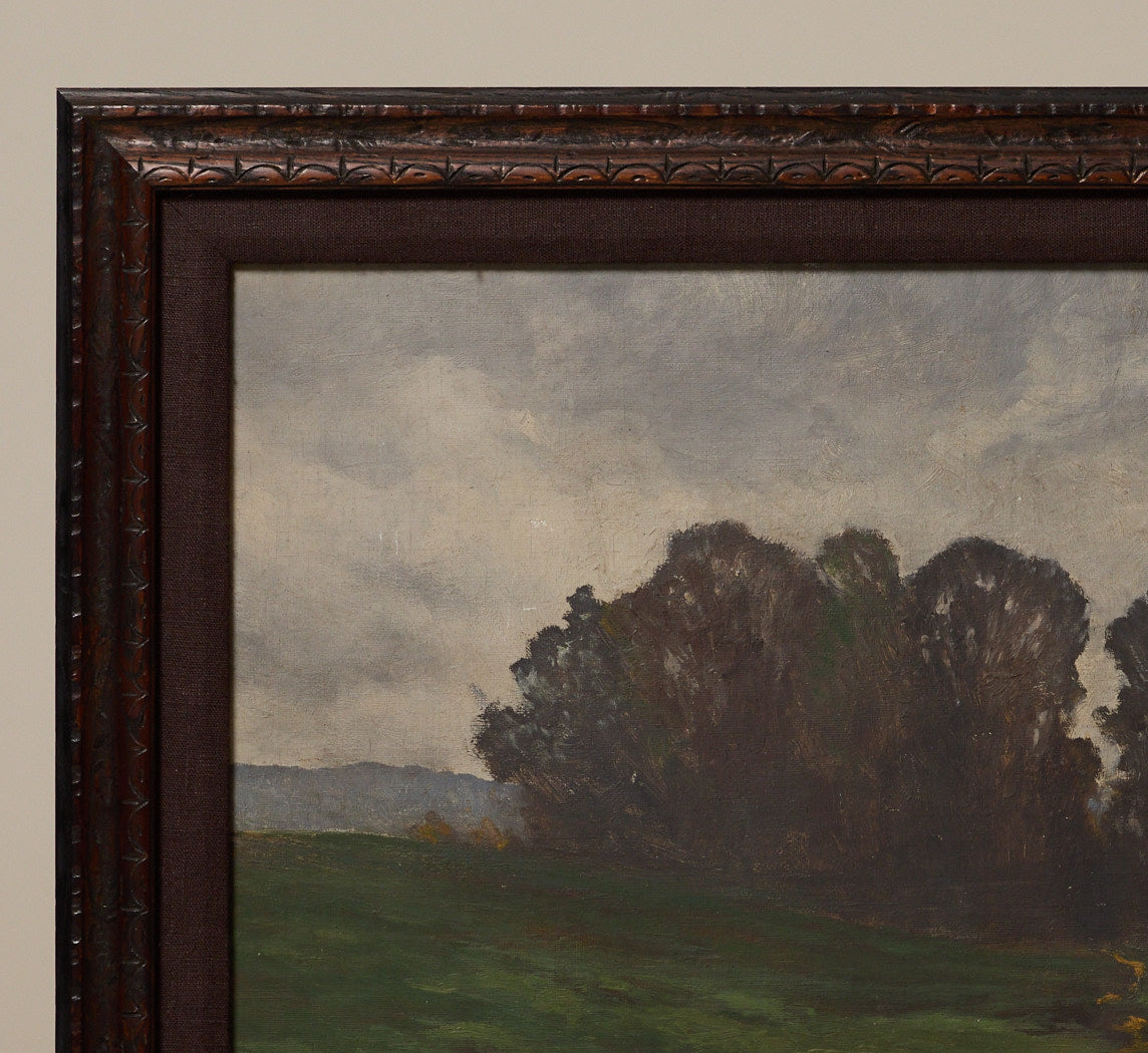 AMERICAN TONALIST MEADOW GROVE LANDSCAPE, C. 1900