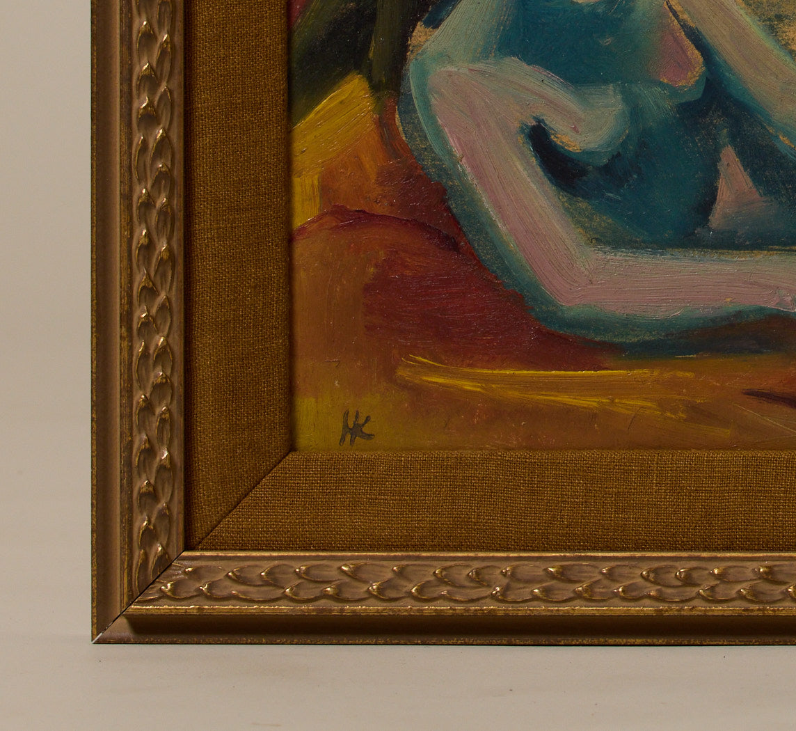 MODERNIST NUDE FIGURE IN LANDSCAPE BY KARL HAUK (1898 - 1974), C. 1920S