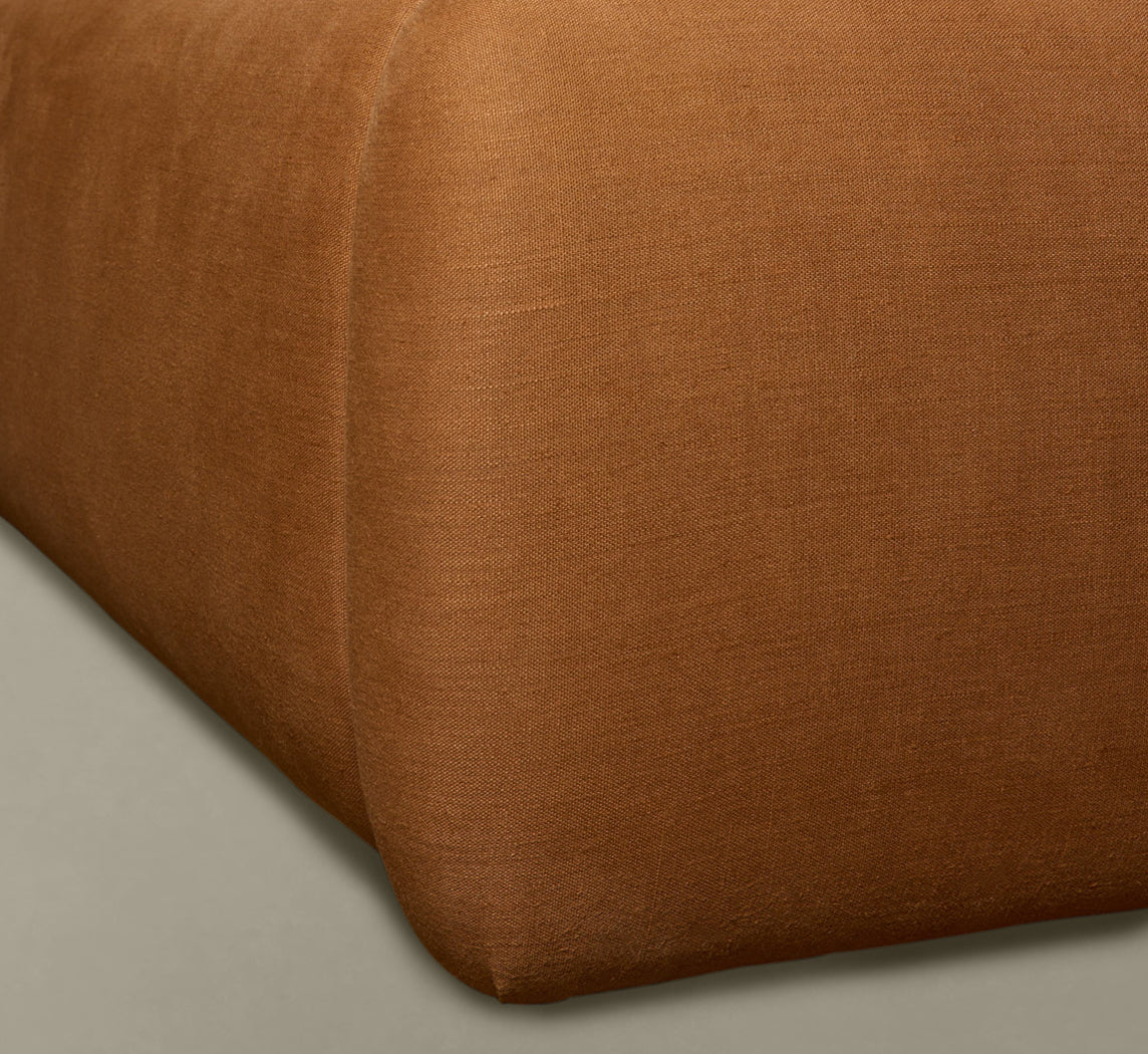 PIERCE & WARD LEO BED IN MOKUM COPPER LINEN