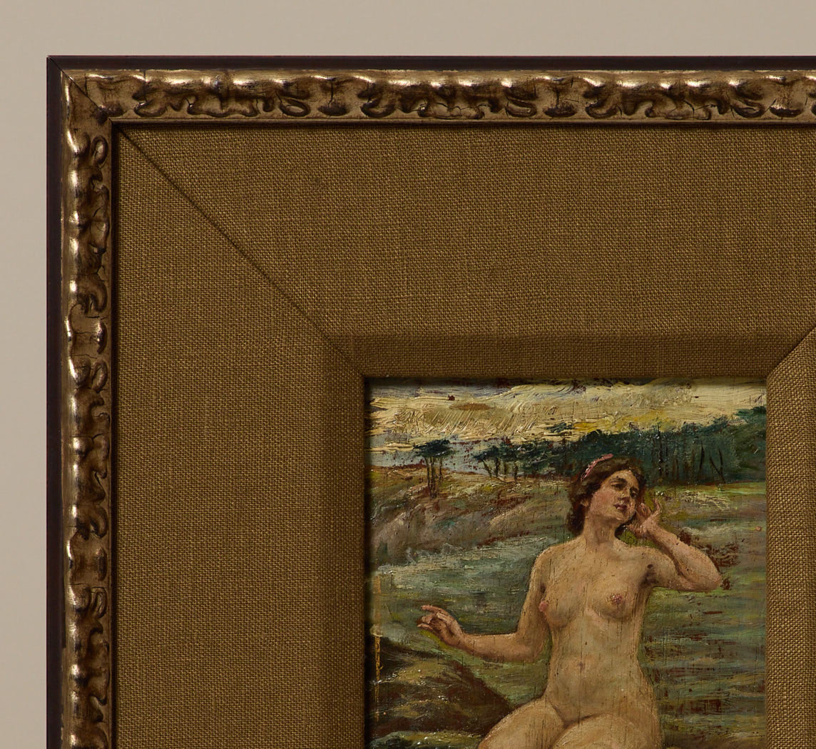 PETITE NUDE STUDY IN NATURE CIRCA 1900