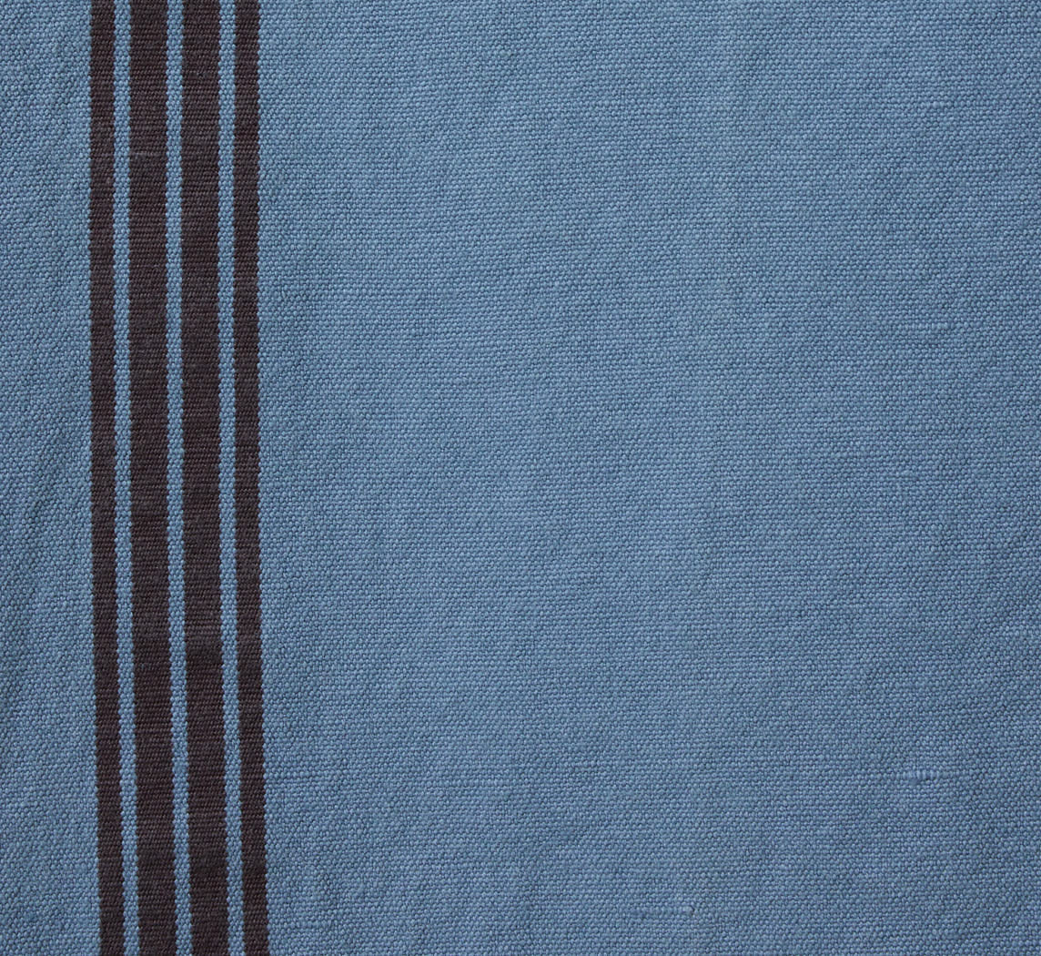 CHARVET FRENCH COTTON & LINEN TEA TOWEL IN BLUE