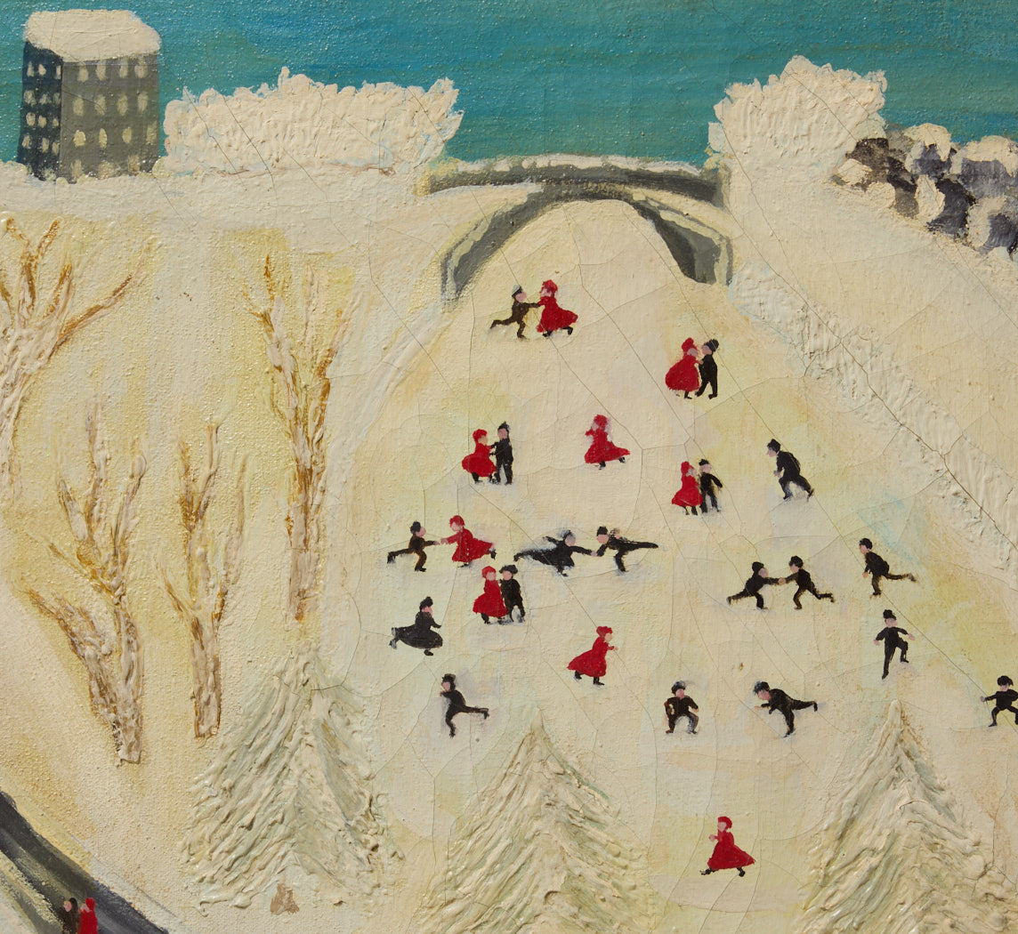 20TH CENTURY FOLK ART WINTER SCENE