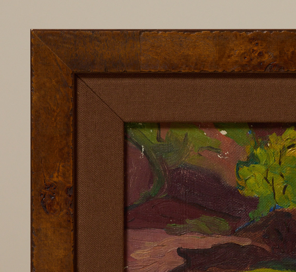 1920S RUSSIAN POST-IMPRESSIONIST RURAL LANDSCAPE