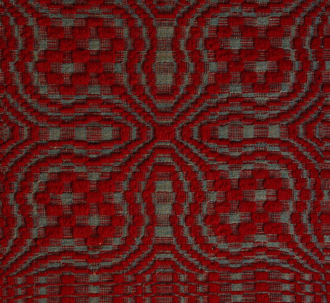 PIERCE & WARD CIRCLE OTTOMAN IN VINTAGE QUILT