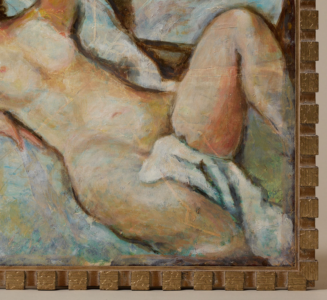 1930S BELGIAN NUDE WITH BLOCK FRAME