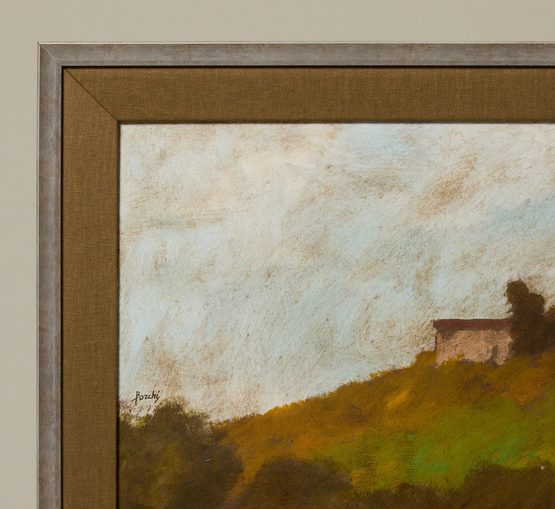 VINTAGE ITALIAN IMPRESSIONISTIC HILLSIDE LANDSCAPE