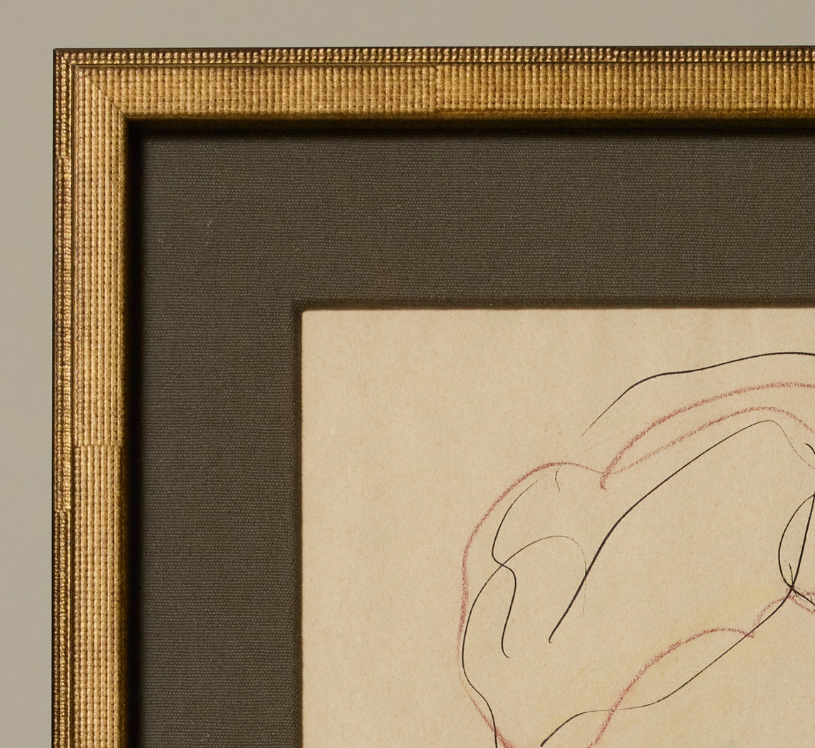 1960S ITALIAN MIXED MEDIA PORTRAIT