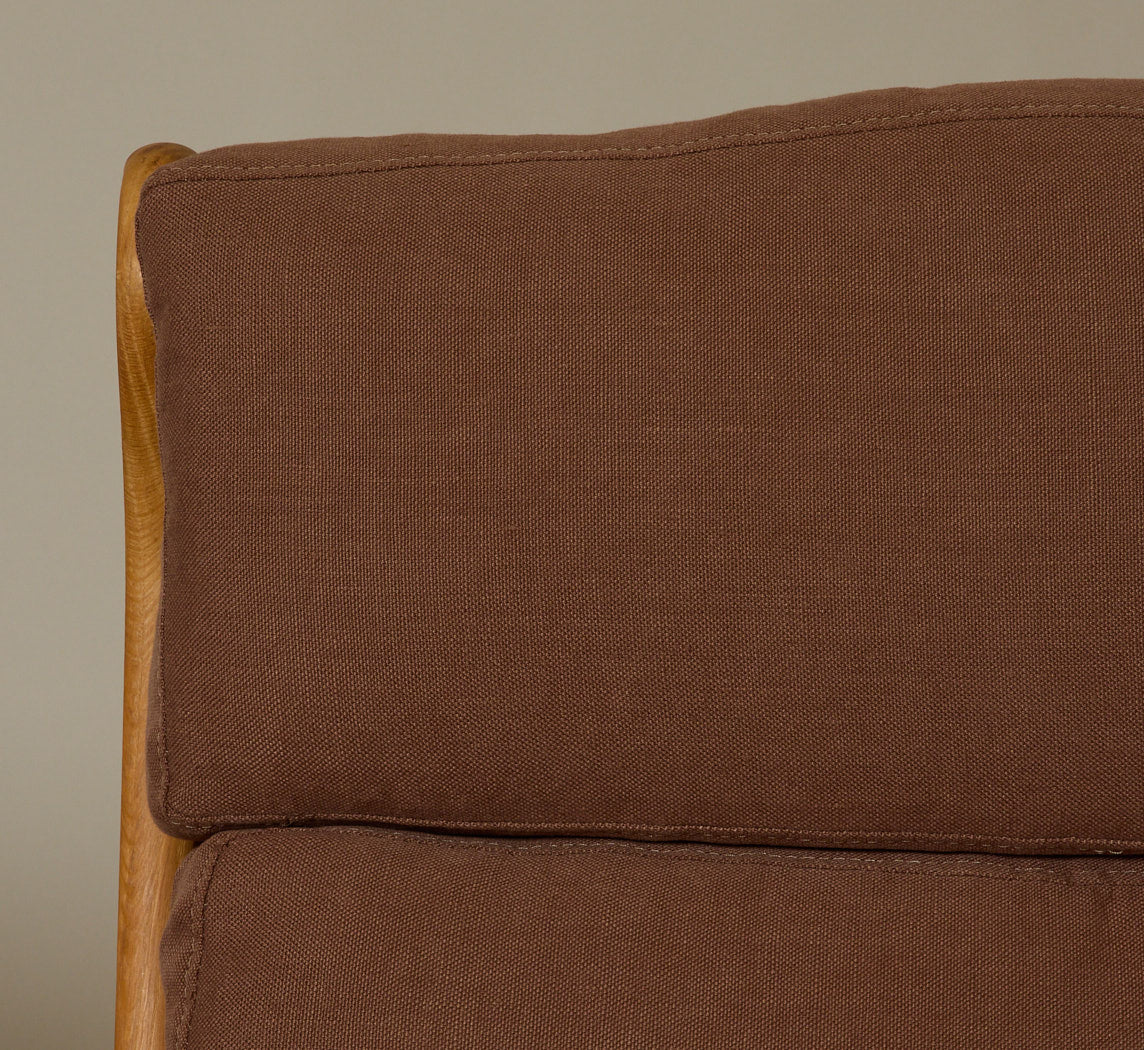 PAIR OF 1960S DANISH “HIS AND HERS” OAK LOUNGE CHAIRS IN THE STYLE OF HENNING KJAERNULF