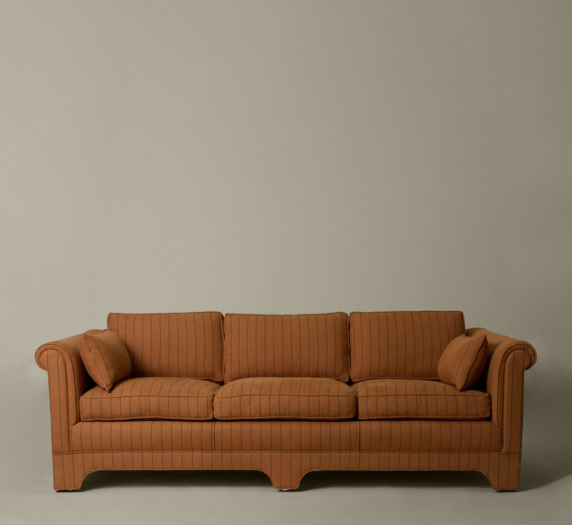 POST MODERN SOFA IN LINEN STRIPE