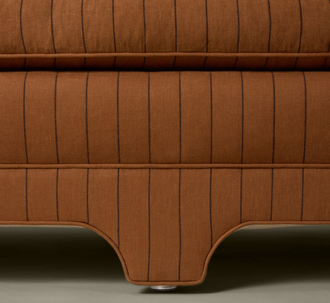 POST MODERN SOFA IN LINEN STRIPE