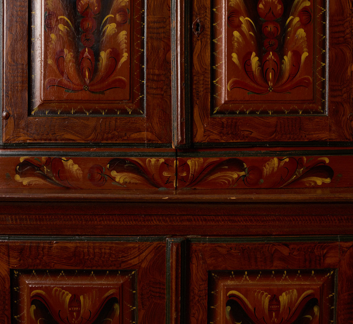 19TH CENTURY FOLK ART SWEDISH CUPBOARD