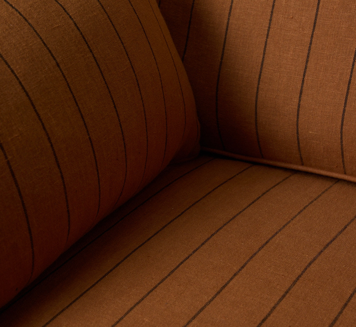 POST MODERN SOFA IN LINEN STRIPE