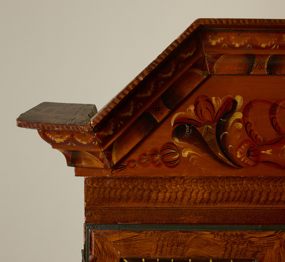 19TH CENTURY FOLK ART SWEDISH CUPBOARD