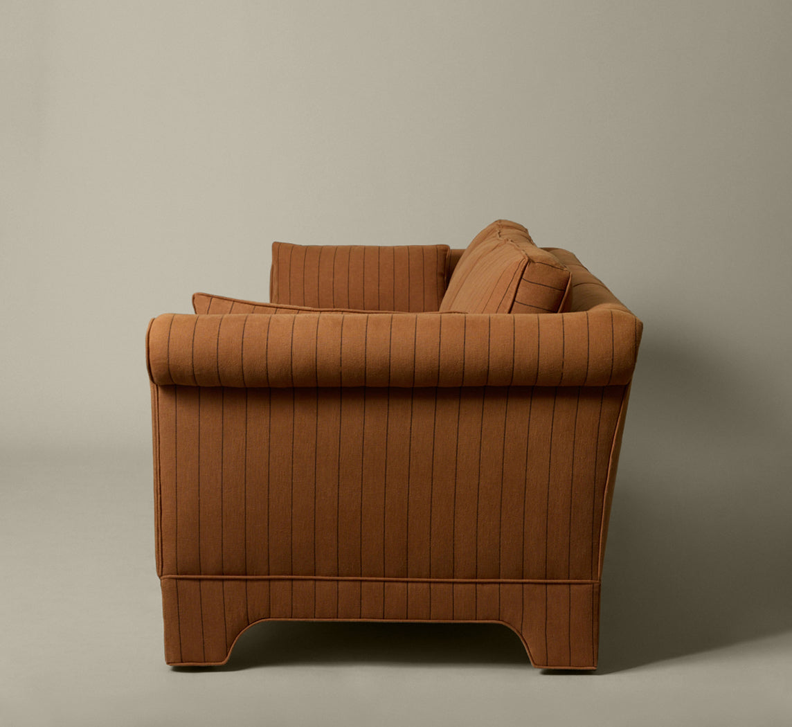 POST MODERN SOFA IN LINEN STRIPE