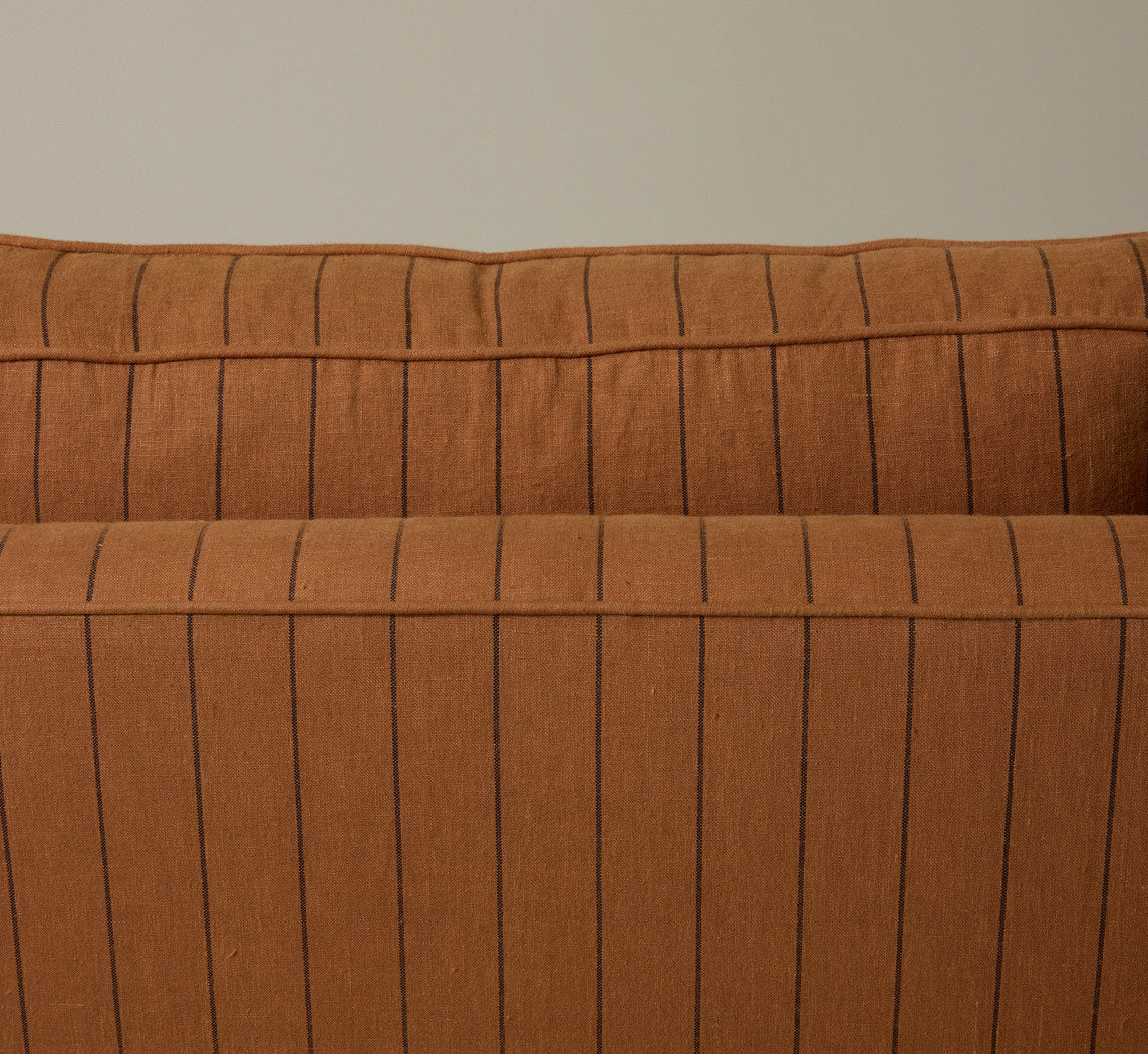 POST MODERN SOFA IN LINEN STRIPE