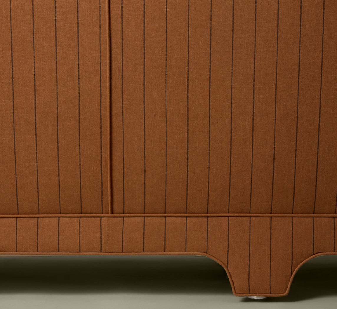 POST MODERN SOFA IN LINEN STRIPE