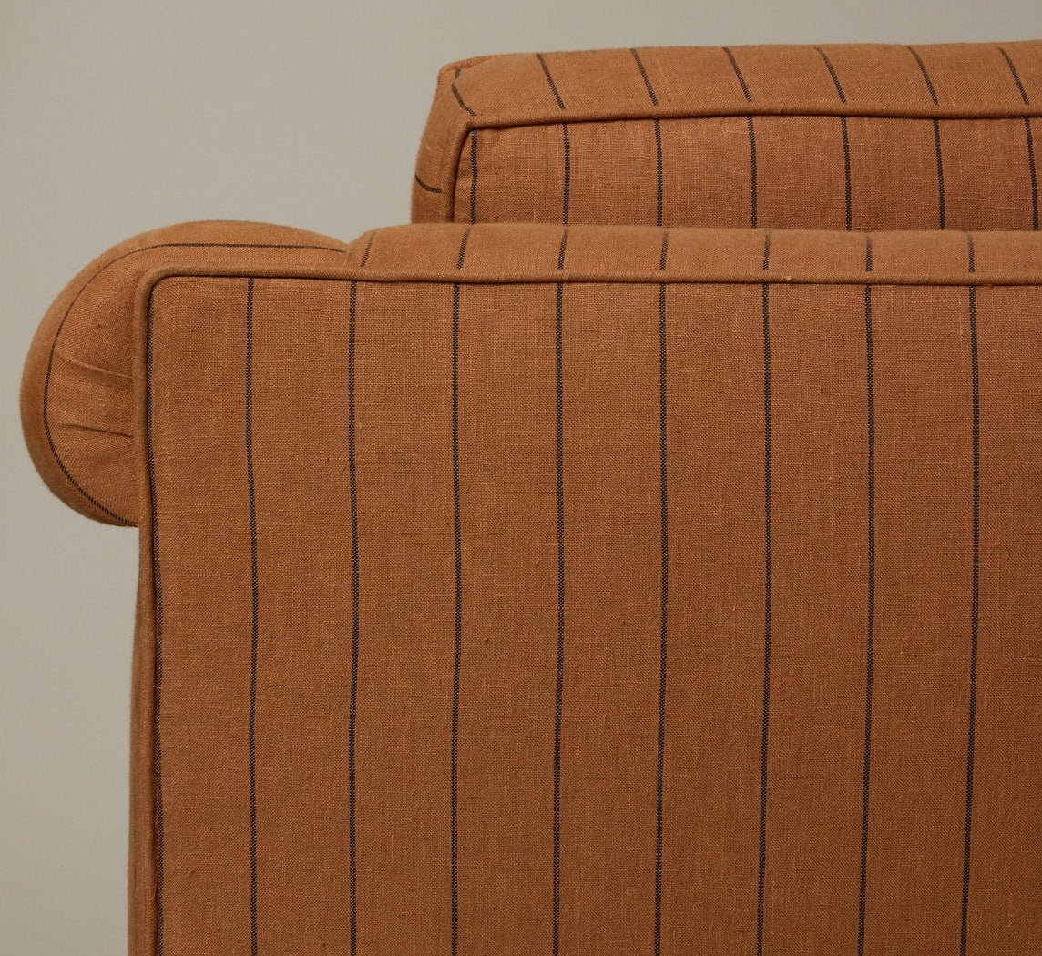 POST MODERN SOFA IN LINEN STRIPE
