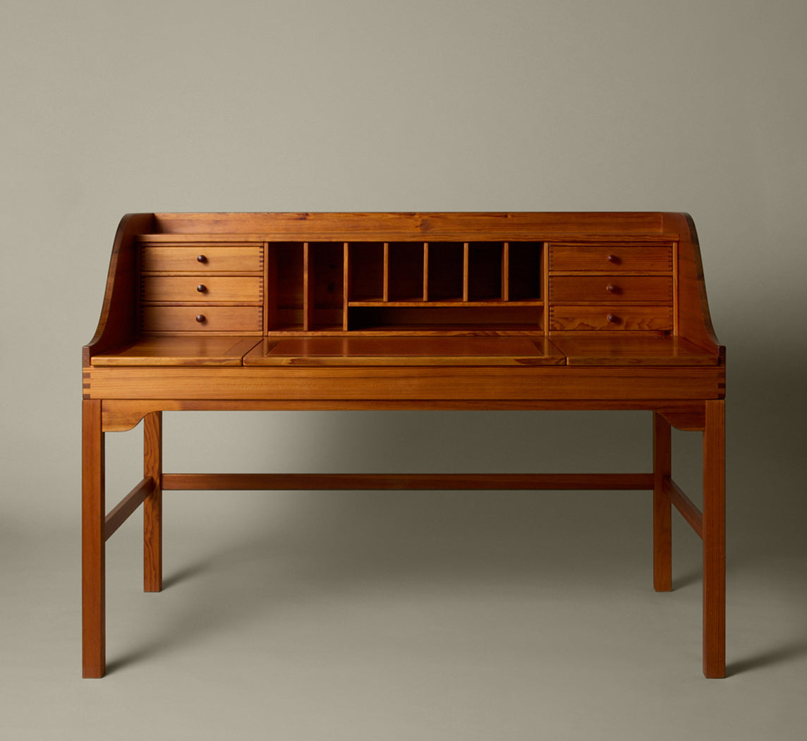 1970S DANISH PINE WRITING DESK BY ANDREAS HANSEN