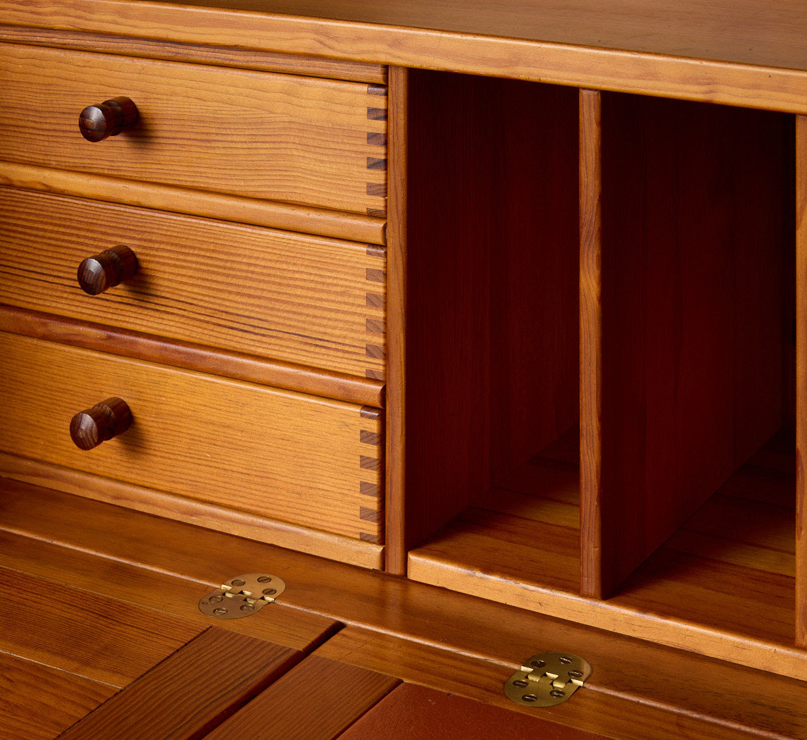 1970S DANISH PINE WRITING DESK BY ANDREAS HANSEN