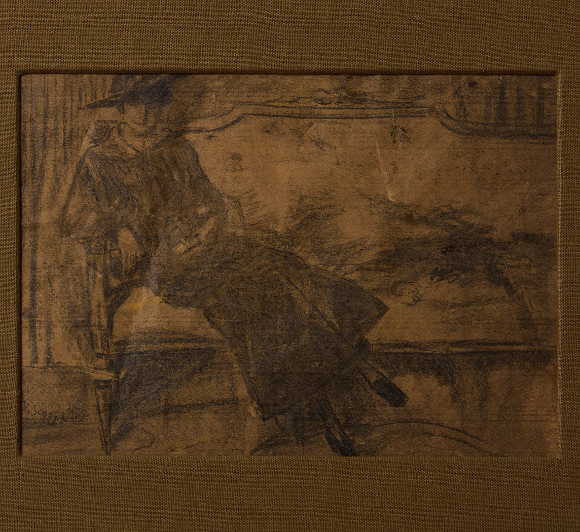 1910S ITALIAN CHARCOAL PORTRAIT OF A LADY