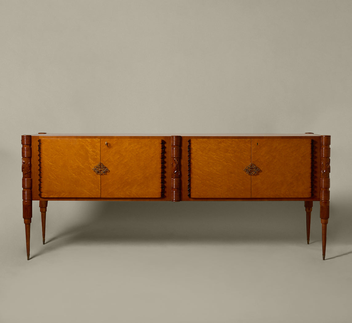 1940S ITALIAN OAK WOOD CREDENZA BY PIER LUIGI COLLI