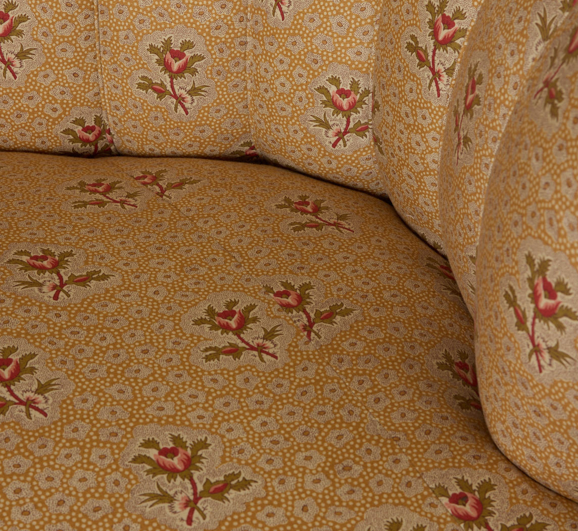 1960S MID CENTURY DANISH BANANA SOFA IN JANE SHELTON FABRIC