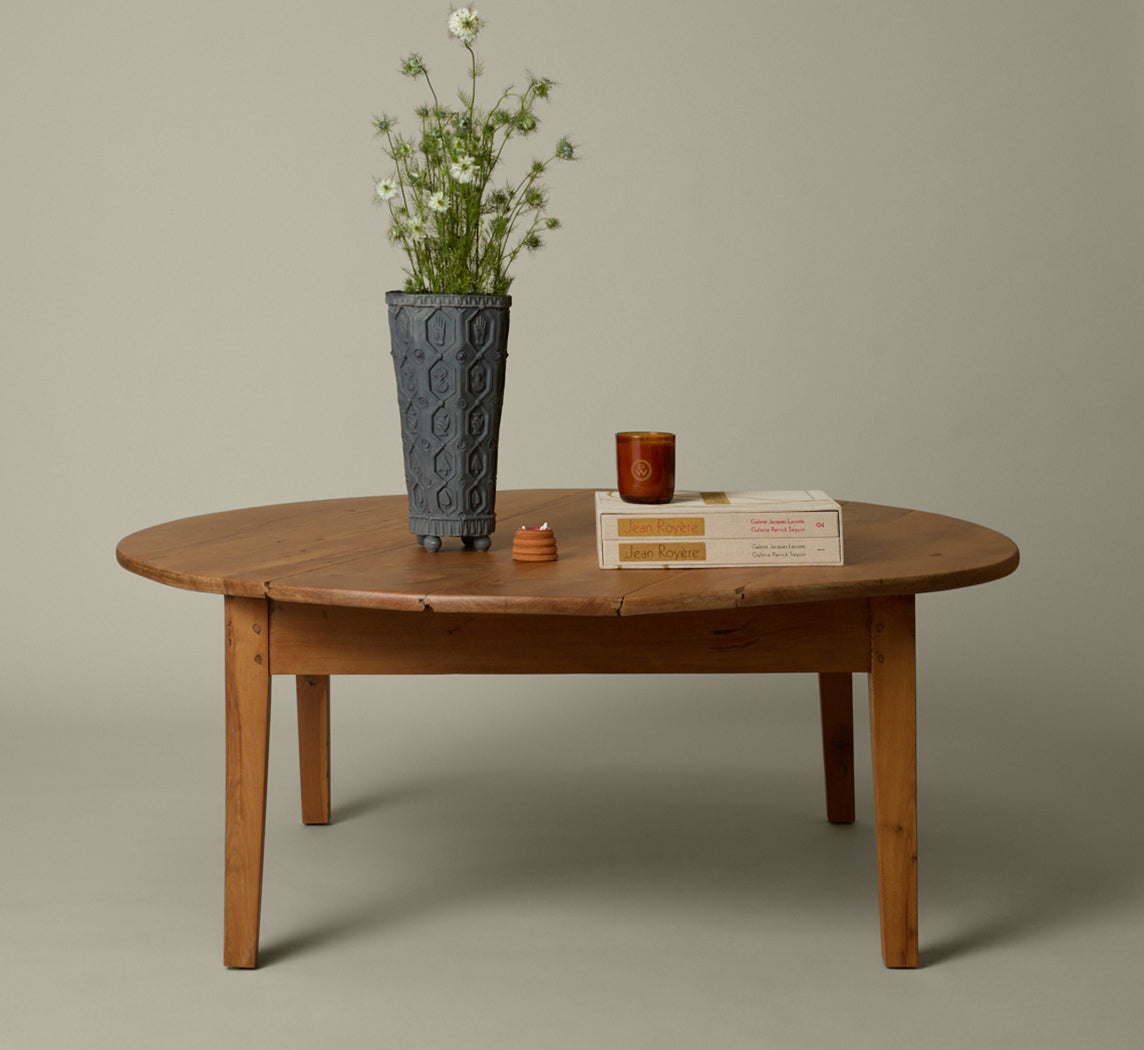 PRIMITIVE CHERRY PLANK COFFEE TABLE