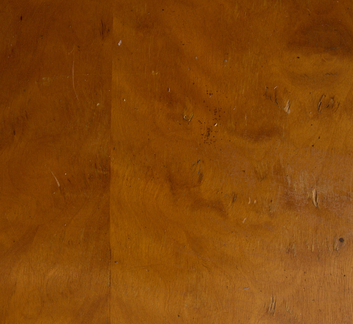 1950S SCANDINAVIAN BIRCH BURL VANITY