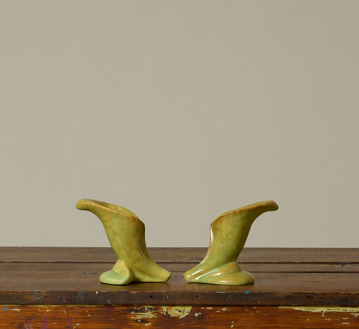 PAIR OF VINTAGE CALA LILY CANDLESTICK HOLDERS