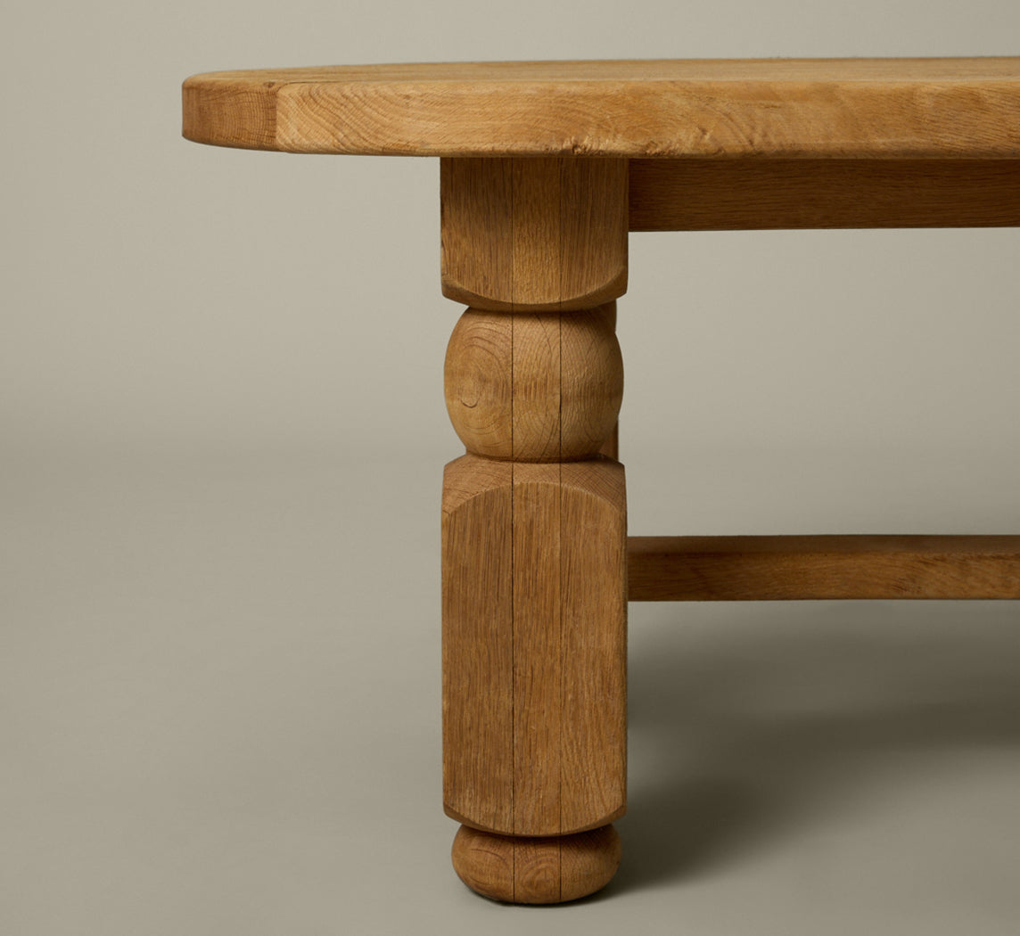 1960S FRENCH OAK OBLONG COFFEE TABLE