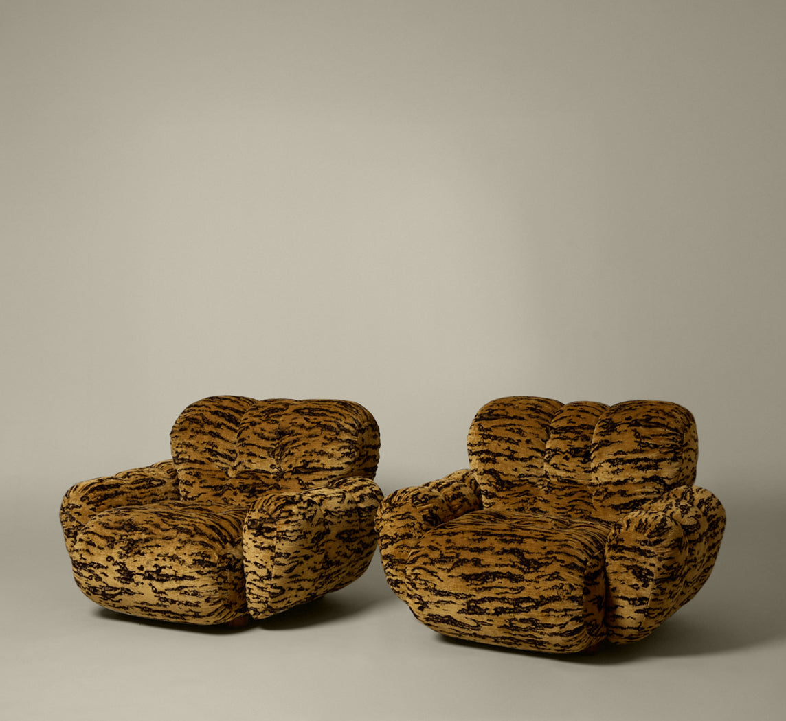 THE PIERCE & WARD GENA ARMCHAIR IN TIGER WOVEN CHENILLE