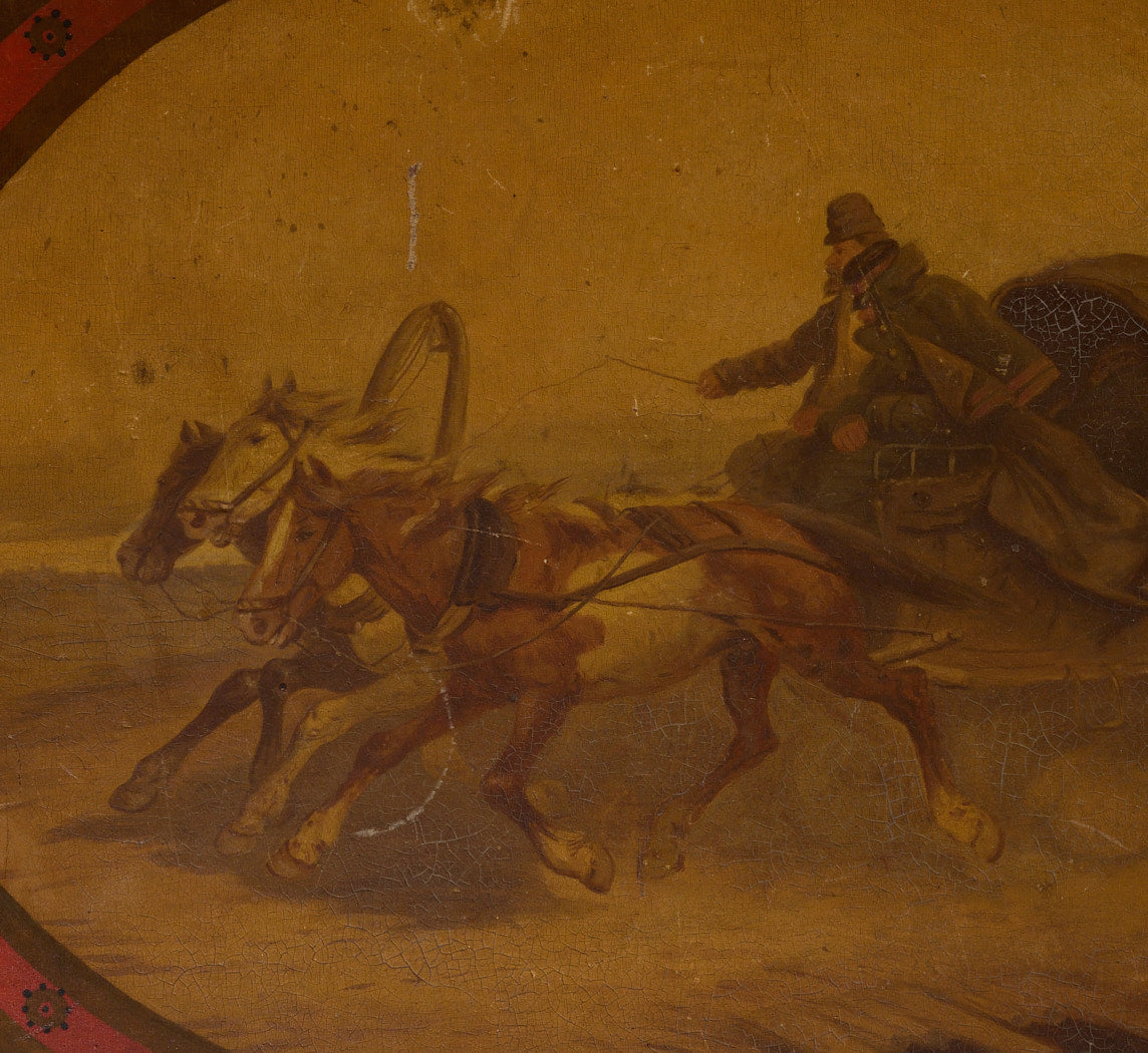 EARLY 20TH CENTURY RUSSIAN HAND PAINTED PARLOR TABLE
