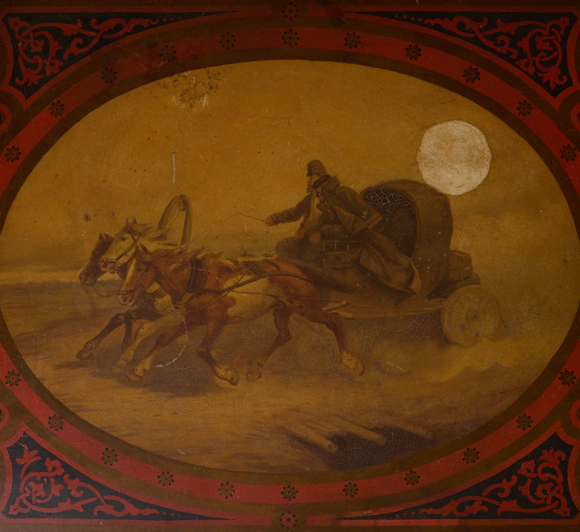 EARLY 20TH CENTURY RUSSIAN HAND PAINTED PARLOR TABLE
