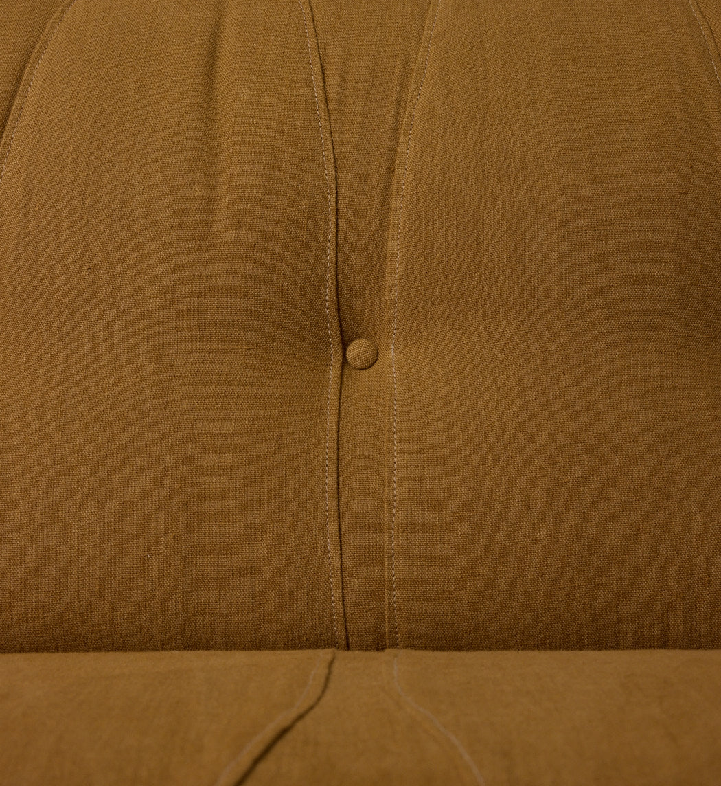 1970S DUTCH SOFA IN TURMERIC LINEN