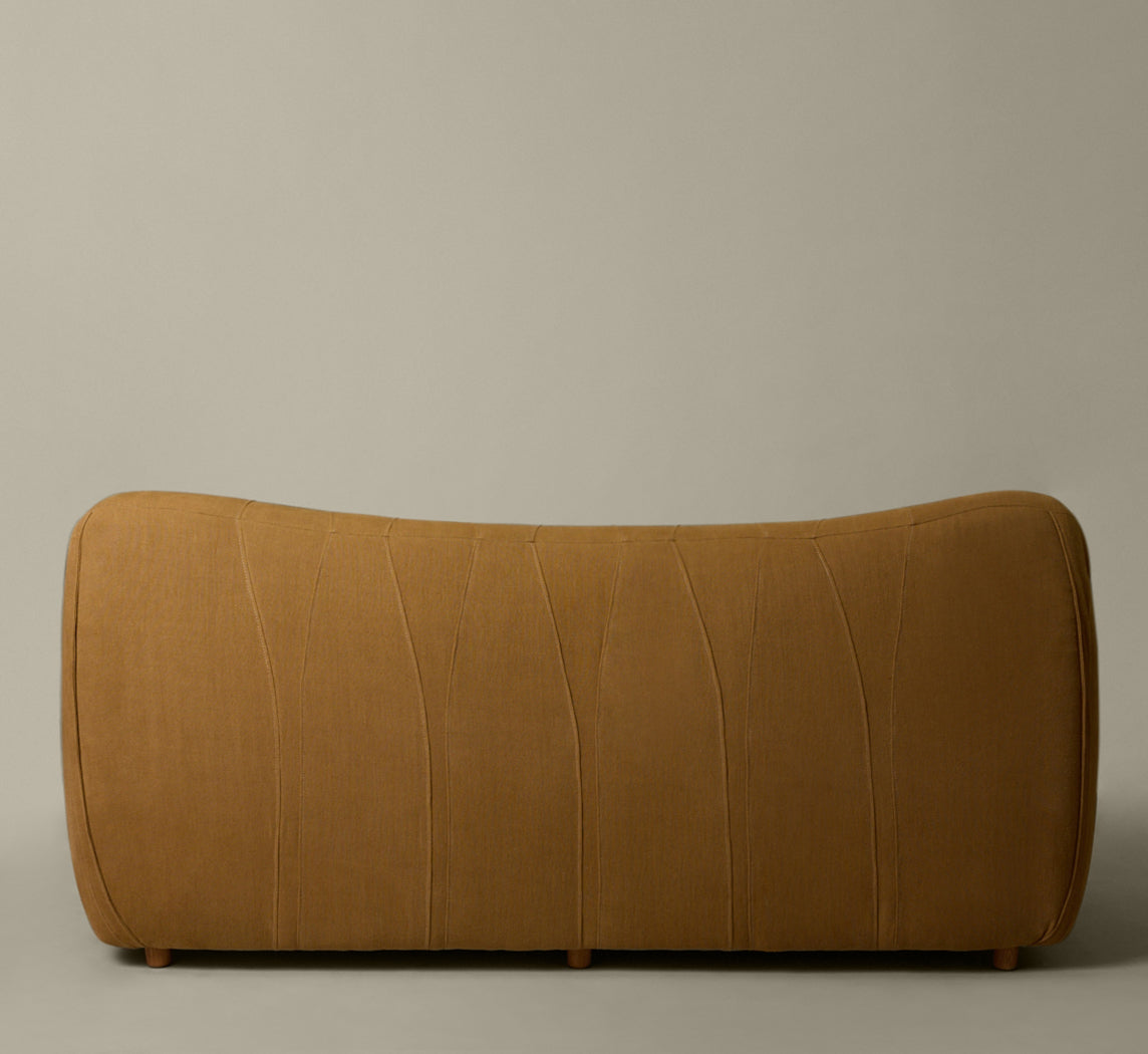 1970S DUTCH SOFA IN TURMERIC LINEN