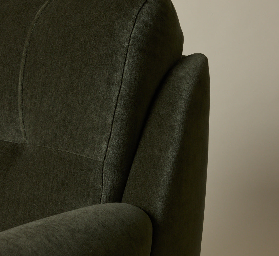 PIERCE & WARD VITTI CHAIR IN DEEP SAGE MOHAIR
