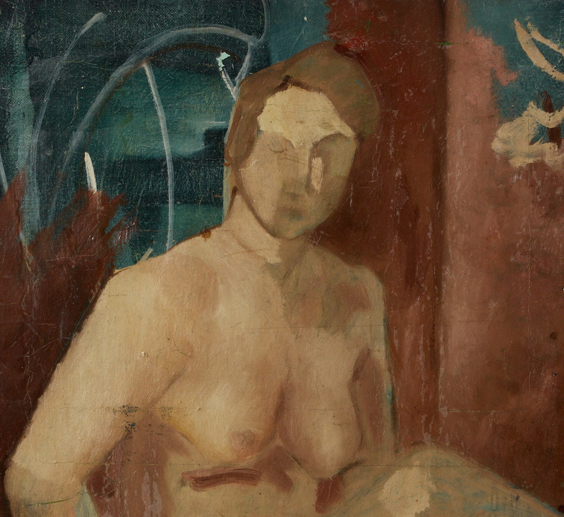 1930S FRENCH SCHOOL SEATED NUDE