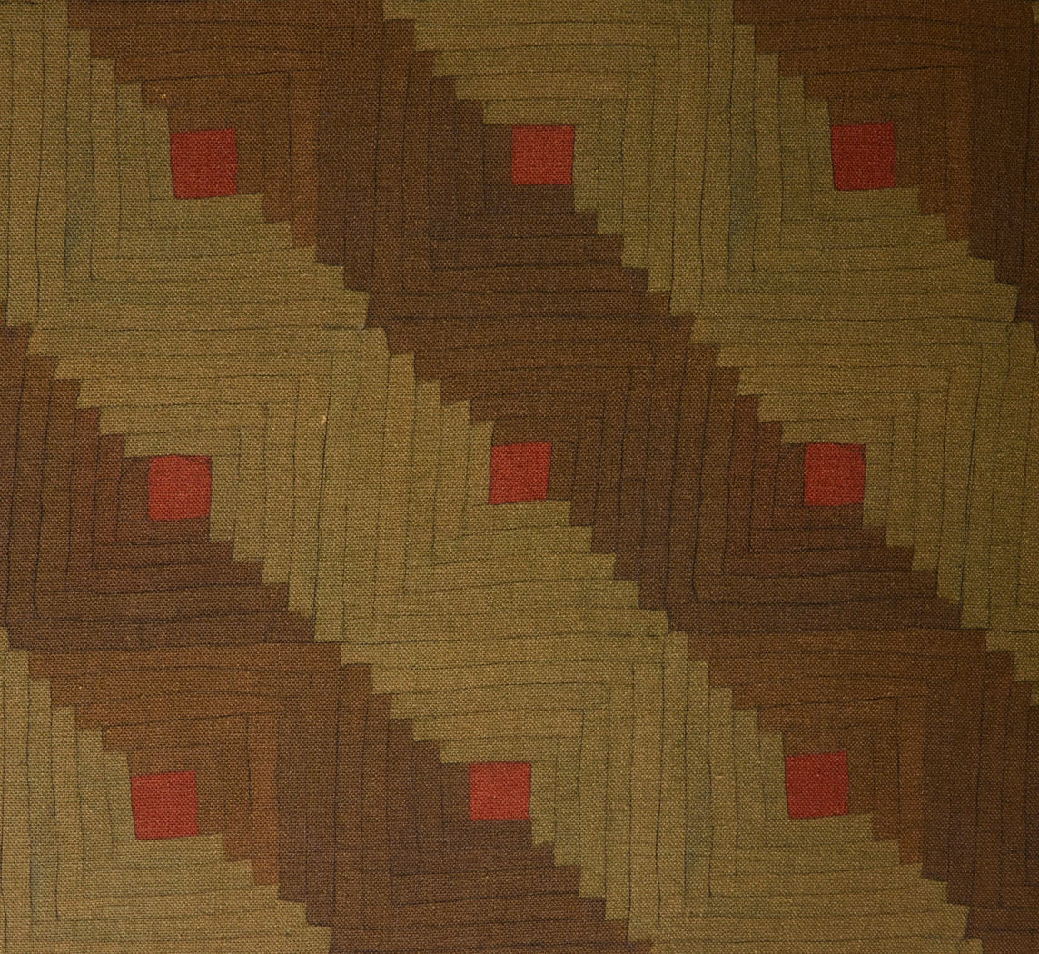 PIERCE & WARD CIRCLE OTTOMAN IN QUILT LINEN