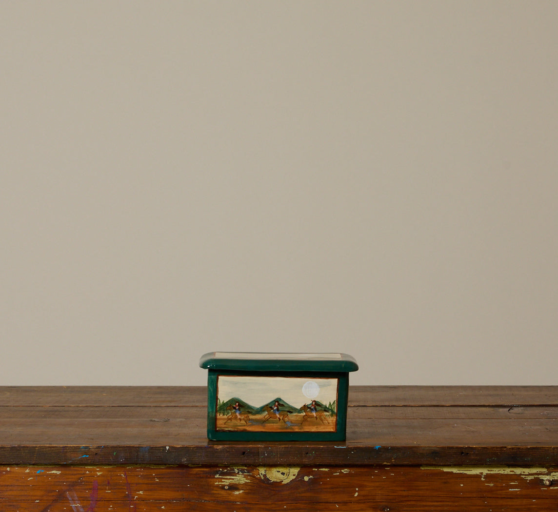 COWGIRL BOX BY LUCY MCCALL IN HUNTER GREEN