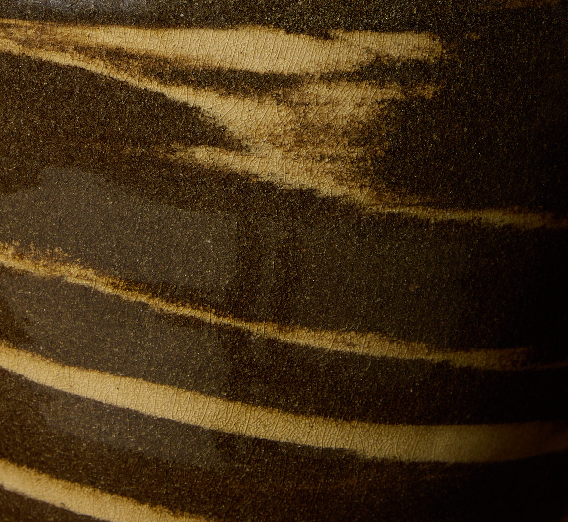 OVERSIZED EARTHENWARE FOLK ART SWIRL VASE II